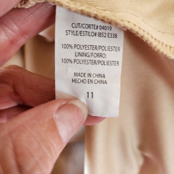 CITY TRENDS Maroon Lace with Creme Brown lining Sleeveless Dress Size 11 - Picture 7 of 7